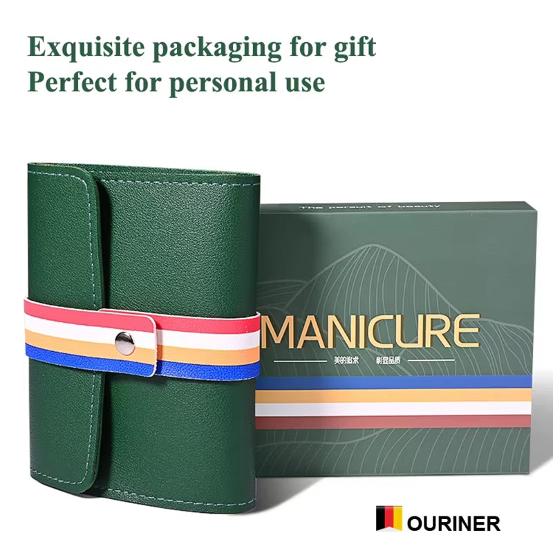 12-16Pcs/Set Nail Cutter Set Stainless Steel Nail Clippers Set with Folding Bag Manicure Cutter Kits Scissors Makeup Beauty Tool